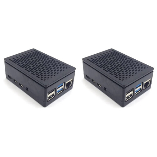 2X for Raspberry Pi 4 Case Shell Box Enclosure Installable Cool Fan Aluminum HeatSink Enclosure for Raspberry Pi 4B