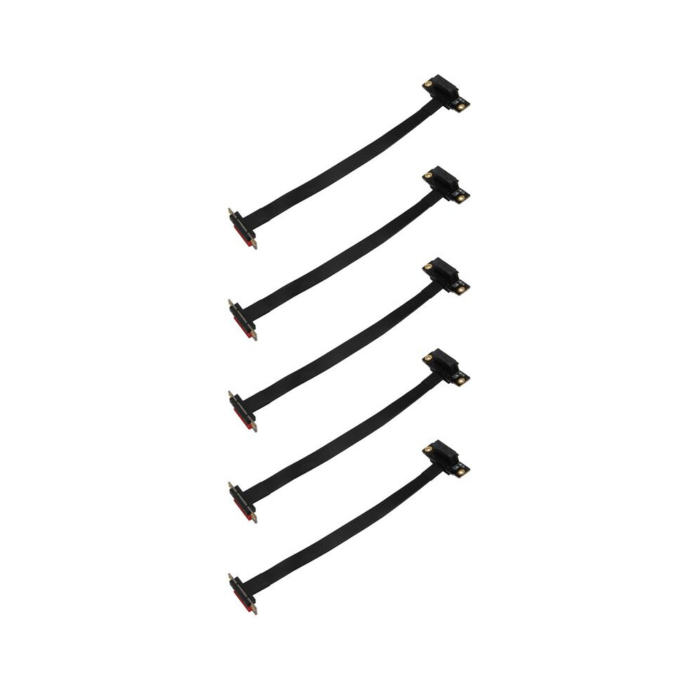 Photos - Portable Audio Accessories 5X PCIE X1 Riser Cable Dual 90 Degree Right Angle PCIe 3.0 X1 to X1 Extension Cable 8Gbps PCI Express 1X Riser Card 20cm