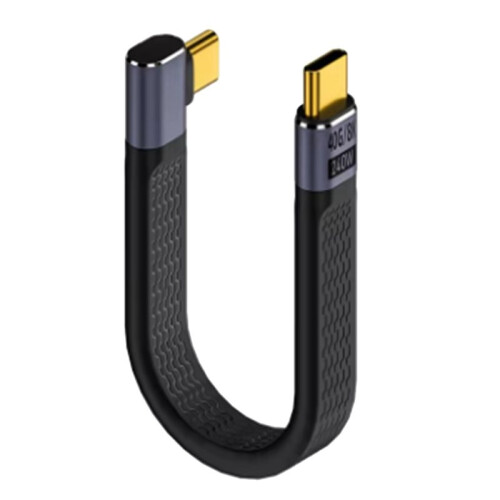 2X USB4 Elbow Short Cable 13.5cm Type C Cable 40Gbps PD240W Charging Cable 1