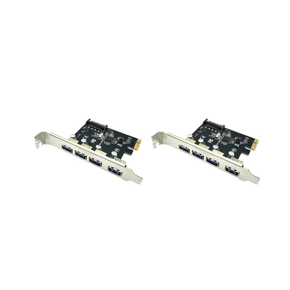 2X 4Port Usb3.0 Pci-E Expansion Card Pci Express Usb 3.0 Hub Adapter 5Gbps Riser Controller Extender With Power 6033360381278
