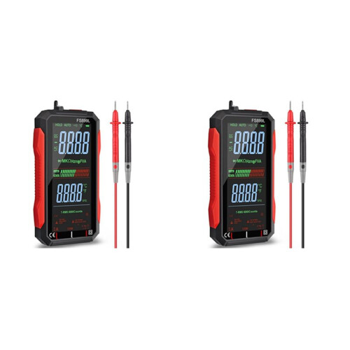 2X USB Multimeter Digital Voltmeter with 4.8Inch LCD Screen Multi Tester Capacitance Resistance Frequency Voltage Tester