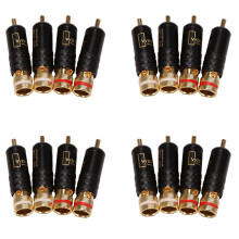 16Pcs Rca Locking Plugs Audio Video Connectors