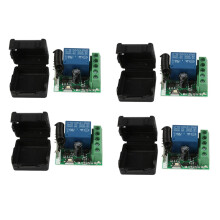 4X 12V 1CH 433MHz Universal Wireless Remote Control RF Relay Receiver 433 MHz Transmitter Button Module DIY