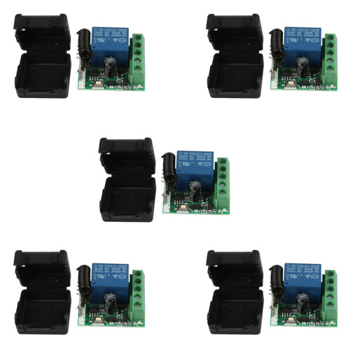 5X  12V 1CH 433MHz Universal Wireless Remote Control  RF Relay Receiver 433 MHz Transmitter Button Module DIY
