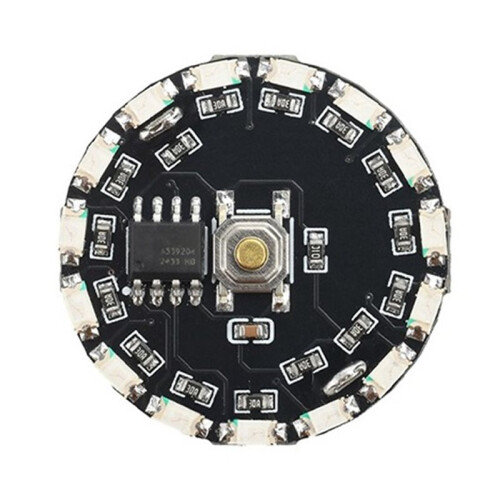 2X 16Modes Button Flow Light Battery Control Wireless LED Lamp Flashing/Rotating/Gradient Light Toy Model White 1