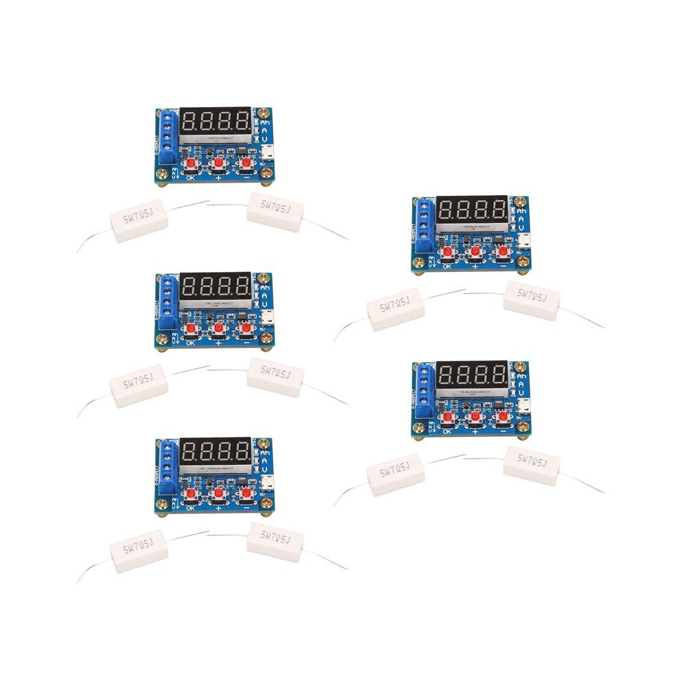 5X Zb2l3 Battery Tester Led Digital Display 18650 Lithium Battery Power Supply Test Resistance Lead-Acid Capacity 6031924606317