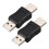 2X USB A Stecker Auf Adapter Schwarz 1