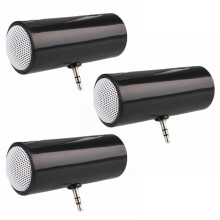3X 3.5mm Jack Stereo Speaker Portable MP3 Music Player Speaker Amplifier Loudspeaker for Mobile Phone Tablet-Black