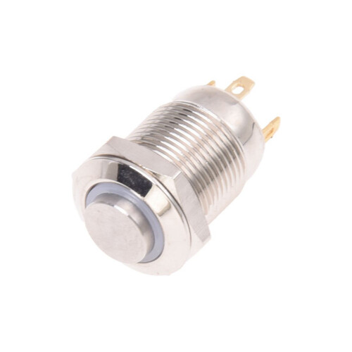 2X 3V Push Button  Doorbell Button  LED 12 mm Silver 2