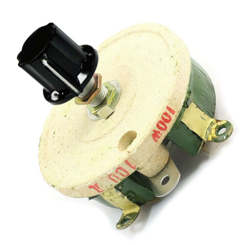2X 100W 100 Ohm Ceramic Wirewound Potentiometer Rotary Resistor Rheostat 2