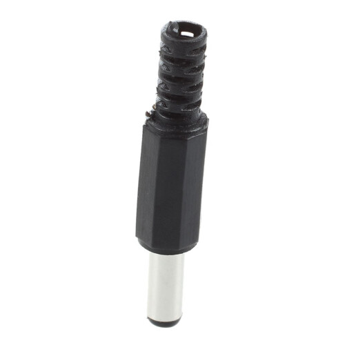60 Pcs Black 2.5mm x 5.5mm  Power Male Plug Jack Adapter 2