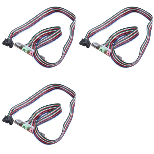 3X PC Computer USB Port Audio Headset Microphone Cable Support Front Panel