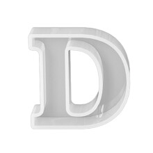 (D) Silicone Keychain Moulds Pendant Molds Letter Shaped Hand-Making Jewelry Tools Pendant Moulds for Keychain Keyrings Multicolor