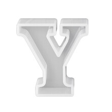 (Y) Silicone Keychain Moulds Pendant Molds Letter Shaped Hand-Making Jewelry Tools Pendant Moulds for Keychain Keyrings Multicolor