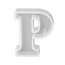 (P) Silicone Keychain Moulds Pendant Molds Letter Shaped Hand-Making Jewelry Tools Pendant Moulds for Keychain Keyrings Multicolor