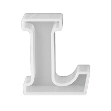 (L) Silicone Keychain Moulds Pendant Molds Letter Shaped Hand-Making Jewelry Tools Pendant Moulds for Keychain Keyrings Multicolor