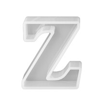 (Z) Silicone Keychain Moulds Pendant Molds Letter Shaped Hand-Making Jewelry Tools Pendant Moulds for Keychain Keyrings Multicolor