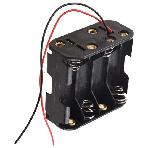 5X 8pcs Aa Cells Battery (12v) Clip Holder Box Case Black 1