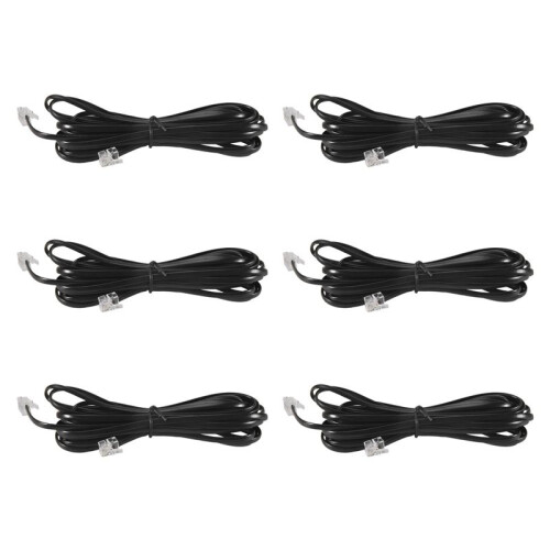 6X RJ11 6P4C Telefonkabelkabel ADSL Modem 5 Meter