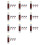 10X Din Rail Mount 3 Phase Ampere Meter  Modular Current Meter Gauge Indicator LED Digital Display Detector Ammeter 1