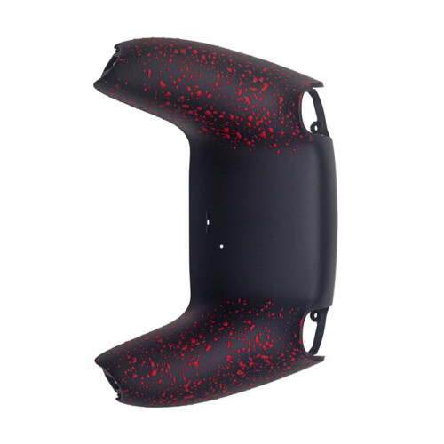 2X Bottom Back Shell Non-Slip Rear Housing Game Improvement Replacement Parts for PS5 Controller Black Red 1
