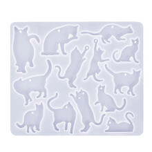 (1) Handmade Pendant Molds Cats Earrings Silicones Mould Jewelry Making Molds Epoxy Resin Molds with Hole Craft Supplies