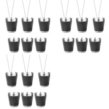Pack of 18 Shot Cups Metal for Hanging Shot Glasses Stainless Steel with Chain Shot Glass 30ml Shot Cup for Parties,B