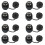 8PCS RJ45 Panel Mount Coupler, IP68 Shielded Industrial Panel Mount Ethernet LAN Through Connector for CAT6/CAT5E/CAT5 1