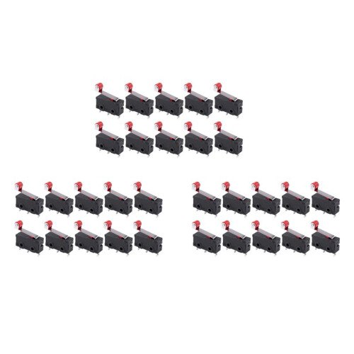 30Pcs Micro-Roller Lever Arm Open Close Limit  Kw12-3 Pcb Microswitch