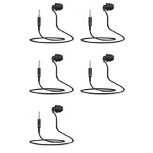5X Short Cable Unilateral Headset Extension Cable Earpiece in Ear Single Earbud Silicone Earbud 3.5mm Jack for Phone