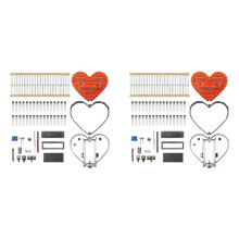 2X Kit D'Entraînement à la Soudure, Projet de Soudure à LED en Forme de Cœur, Kit Électronique à LED RVB DIY pour Débutants et Étudiants STEM