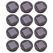 12 Pezzi Garden Solar Powered Sostituzione Rotonda LED Light Box Scatola Batteria Solare Celle Solari Caricabatterie Agli Ioni di Litio
