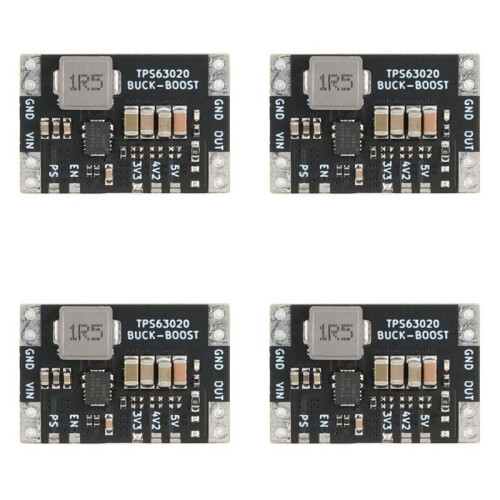 4X XL63020 TPS63020 Lithium Battery USB Automatic Boost Buck Step  Down Module Microcontroller Power Low Ripple 3.3V