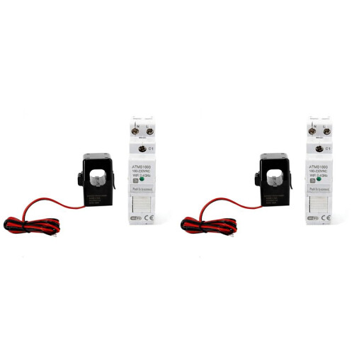 2X ATMS1603 Tuya Single Phase WiFi   Meter 100-230V Din Rail Precisely Measuring Voltmeter Ammeter Power