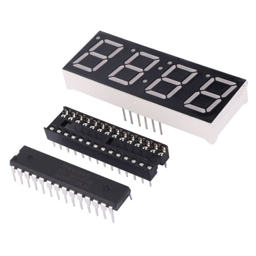 2X DIY Rotating Electronic Clock Kit Electronic Circuit Basic Experimental Kit LED Display Alarm Clock DIY Parts 1