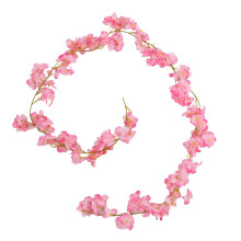 (Deep pink) Flexible Blossom Branch Realistic Petal Texture Hanging Flower Decoration For Indoor Outdoor Event 180cm Champagne