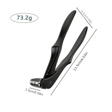 Long Handled Toenail Clippers for Seniors Thick Nails, Heavy Duty Large Nail Cutter with Wide Opening Sharp Blade, Black