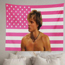 (73x95) 1pc Tapestry Poster - Pink American Flag Vertical Wall Hanging Suitable for College Dorm Room Decor, Free Installation