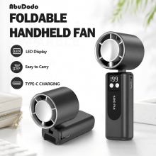 (Type B) 3-In-1 High-Speed Handheld Fan, 199 Stepless Wind Speeds Portable Turbo Fan with LED Digital Display, 1800Mah USB-C