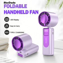 (Type A) 3-In-1 High-Speed Handheld Fan, 199 Stepless Wind Speeds Portable Turbo Fan with LED Digital Display, 1800Mah USB-C