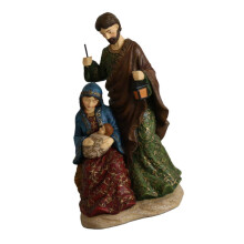 Religious Nativity Scene Statue Holy Family Resins Sculpture Christmas Home Tabletop Decoration Collectible Ornament Multicolor