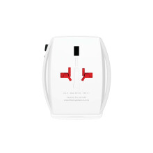 Reisadapter 2-polige wereldreisadapter met geïntegreerde dubbele USB-oplader (1x USB C & 1 x USB) 45 Watt Power Delivery