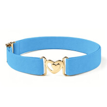 (Blue) 1 stuk elastische riem, verstelbare riem, flexibele elastische comfortabele tailleband, hartvormige riem voor kinderen,