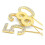 Kagetopper med ZIRCONS GOLDEN nummer "3" 1