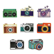 8 Pcs Colorful Embroidered Patches Cartoon Camera Sewing Patches Iron On Patches Applique Patches Sew On Patches Multicolor