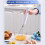 (Black) Portable Electric Eggs Beater With Double changeable Attachments 3 Speed Mode Space Saving Foldable Body  White 5