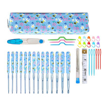 (14 pieces) 9/12Pcs Ergonomic Crochet Hook for Beginner Knitting Sweater 2.0mm-6.0mm OR 2.0mm-8.0mm Ergonomic Grip Crochet Hook Multicolor