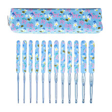 (12 pieces) 9/12Pcs Ergonomic Crochet Hook for Beginner Knitting Sweater 2.0mm-6.0mm OR 2.0mm-8.0mm Ergonomic Grip Crochet Hook Multicolor