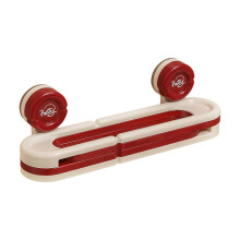 (Rose red) Plastic Shoe Rack For Bathroom Waterproof Hanging Slipper Shelf No Slip Drying Storage Organizers For Wet Area Pink