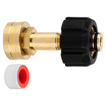 M22-14mm 3/4" Brass Water Hose Fitting Female Garden Hose Adapter for Faucets Pressure Washers and Garden Cleaning Tool Multicolor